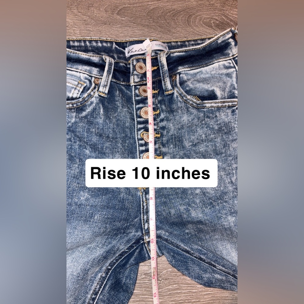 Kancan Denim Jeans Size 25 Skinny High Rise Button Up Distressed - Picture 7 of 8